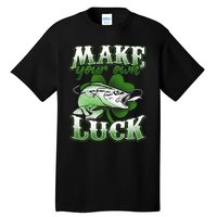 Make Your Own Luck Patrick's Day St Patty's Shamrock Fish Lucky Fishing Tall T-Shirt