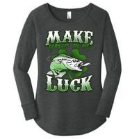 Make Your Own Luck Patrick's Day St Patty's Shamrock Fish Lucky Fishing Women's Perfect Tri Tunic Long Sleeve Shirt