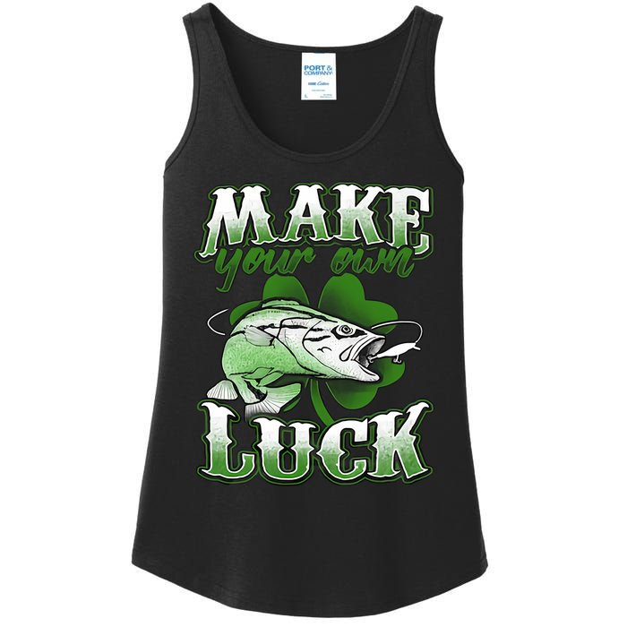 Make Your Own Luck Patrick's Day St Patty's Shamrock Fish Lucky Fishing Ladies Essential Tank