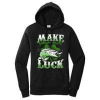 Make Your Own Luck Patrick's Day St Patty's Shamrock Fish Lucky Fishing Women's Pullover Hoodie