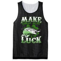 Make Your Own Luck Patrick's Day St Patty's Shamrock Fish Lucky Fishing Mesh Reversible Basketball Jersey Tank