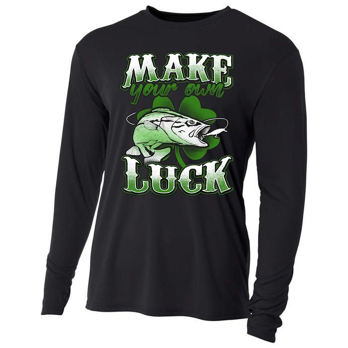 Make Your Own Luck Patrick's Day St Patty's Shamrock Fish Lucky Fishing Cooling Performance Long Sleeve Crew