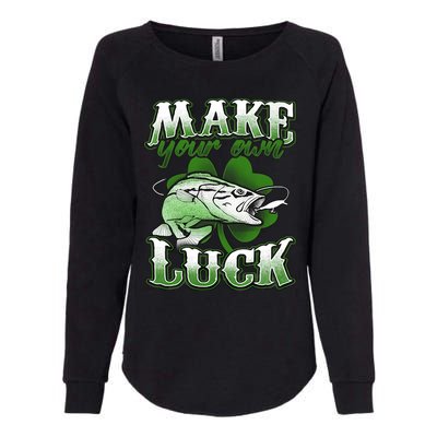 Make Your Own Luck Patrick's Day St Patty's Shamrock Fish Lucky Fishing Womens California Wash Sweatshirt