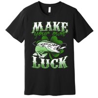 Make Your Own Luck Patrick's Day St Patty's Shamrock Fish Lucky Fishing Premium T-Shirt