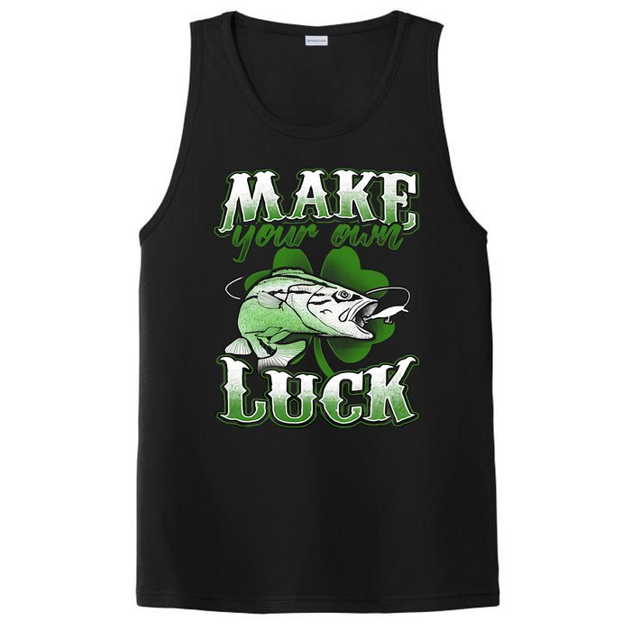 Make Your Own Luck Patrick's Day St Patty's Shamrock Fish Lucky Fishing PosiCharge Competitor Tank