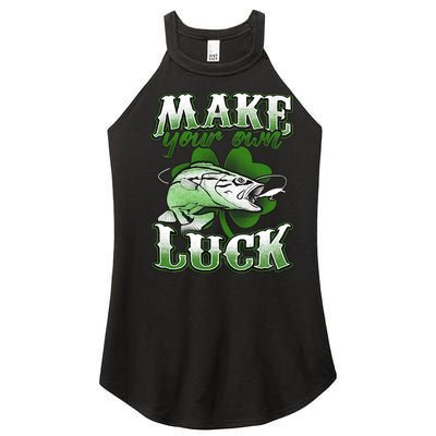 Make Your Own Luck Patrick's Day St Patty's Shamrock Fish Lucky Fishing Women's Perfect Tri Rocker Tank