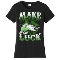 Make Your Own Luck Patrick's Day St Patty's Shamrock Fish Lucky Fishing Women's T-Shirt