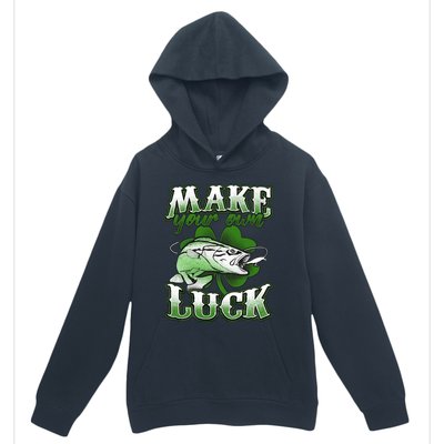 Make Your Own Luck Patrick's Day St Patty's Shamrock Fish Lucky Fishing Urban Pullover Hoodie