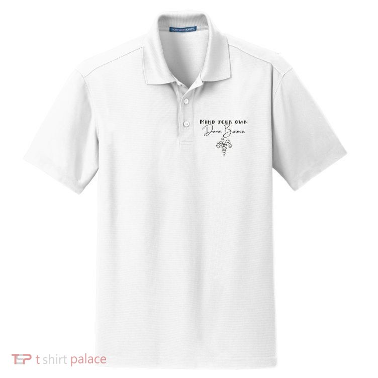 Mind Your Own Damn Business Dry Zone Grid Polo