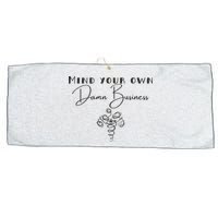 Mind Your Own Damn Business Large Microfiber Waffle Golf Towel