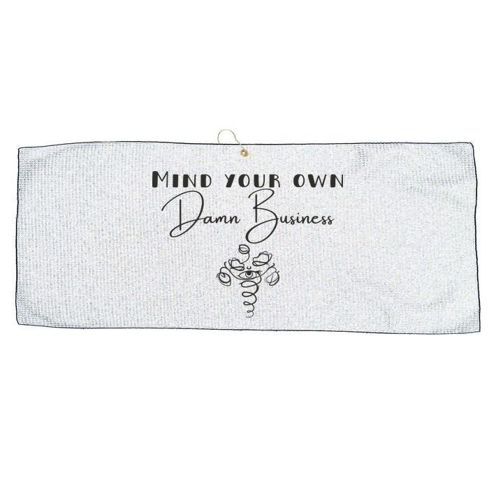 Mind Your Own Damn Business Large Microfiber Waffle Golf Towel