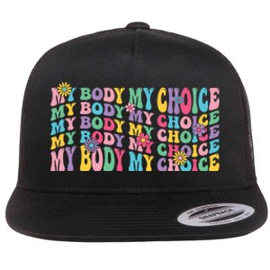 Mind Your Own Uterus Flat Bill Trucker Hat