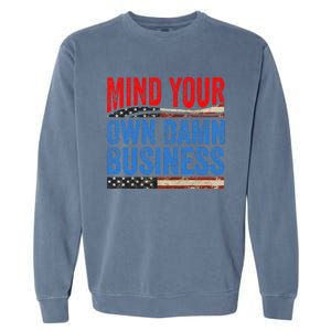 Mind Your Own Damn Business Garment-Dyed Sweatshirt