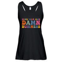 Mind Your Own Damn Business Harris Waltz 2024 Election Gift Ladies Essential Flowy Tank