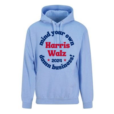 Mind Your Own Damn Business Harris Tim Walz 2024 Unisex Surf Hoodie