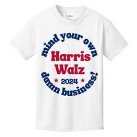 Mind Your Own Damn Business Harris Tim Walz 2024 Kids T-Shirt