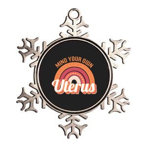 Mind Your Own Uterus Metallic Star Ornament