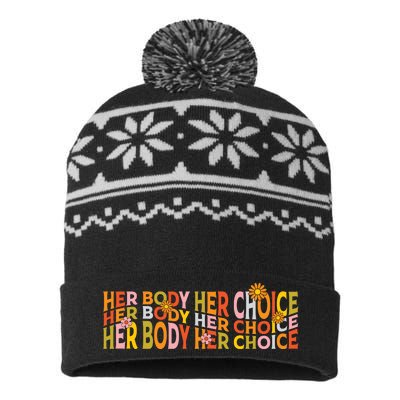 Mind Your Own Uterus USA-Made Snowflake Beanie