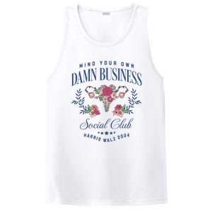 Mind Your Own Damn Business Social Club Harris Walz 2024 PosiCharge Competitor Tank