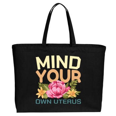 Mind Your Own Uterus Cotton Canvas Jumbo Tote