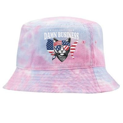 Mind Your Own Damn Business Harris Walz 2024 Tie-Dyed Bucket Hat