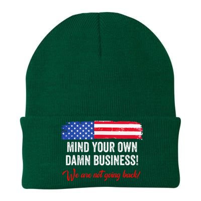 Mind Your Own Damn Business WeRe Not Going Back Harris 2024 Knit Cap Winter Beanie