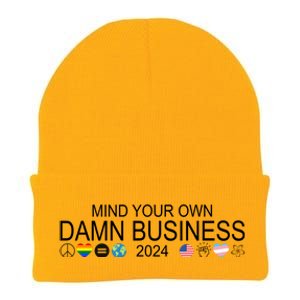 Mind Your Own Damn Business Democrat Pro Kamala Knit Cap Winter Beanie