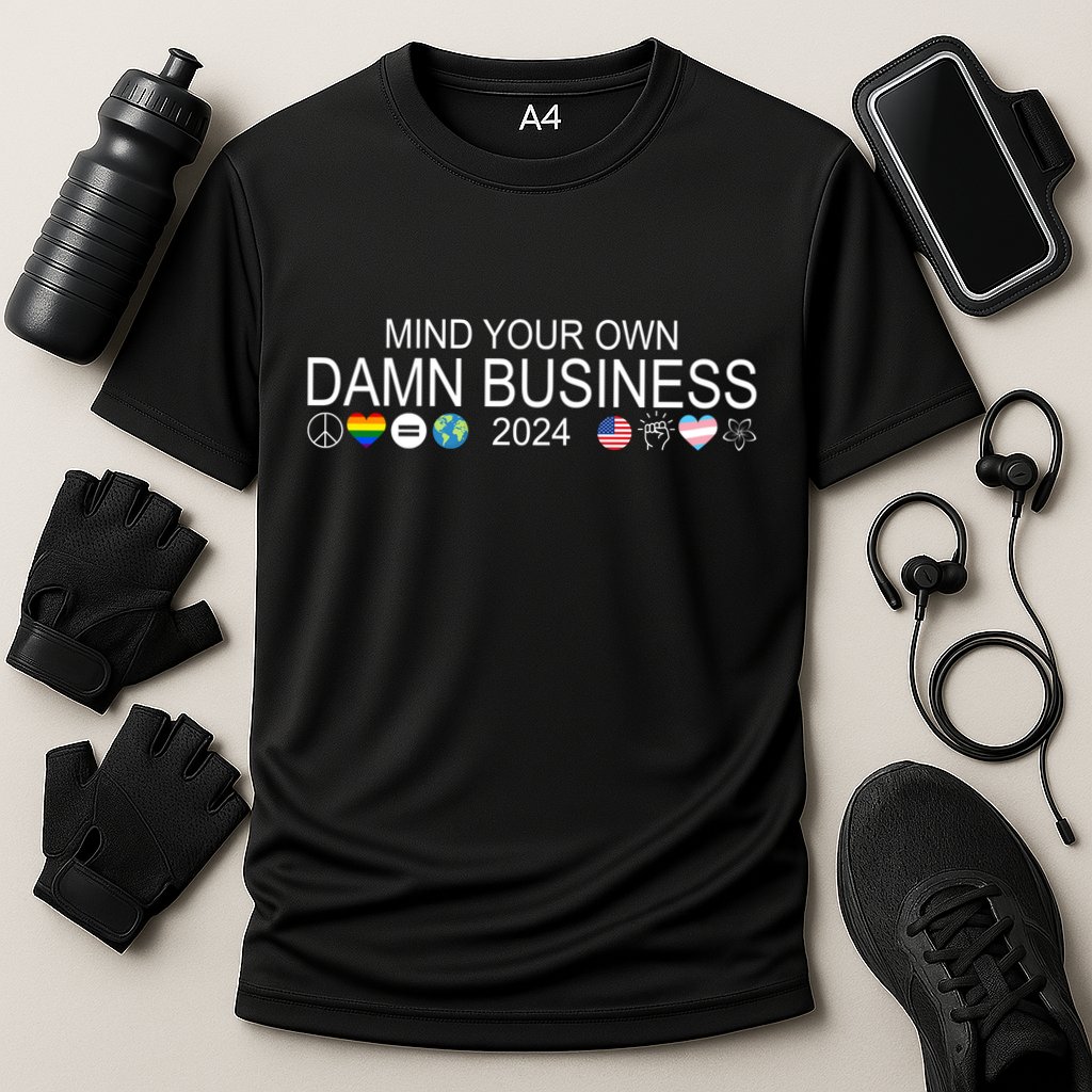 Mind Your Own Damn Business Democrat Pro Kamala Cooling Performance Crew T-Shirt