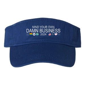 Mind Your Own Damn Business Democrat Pro Kamala Valucap Bio-Washed Visor