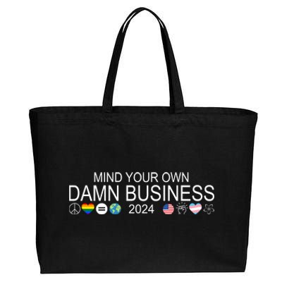 Mind Your Own Damn Business Democrat Pro Kamala Cotton Canvas Jumbo Tote