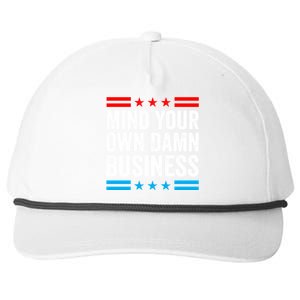 Mind Your Own Damn Business Snapback Five-Panel Rope Hat