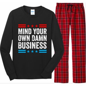 Mind Your Own Damn Business Long Sleeve Pajama Set