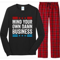 Mind Your Own Damn Business Long Sleeve Pajama Set