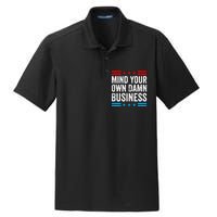 Mind Your Own Damn Business Dry Zone Grid Polo