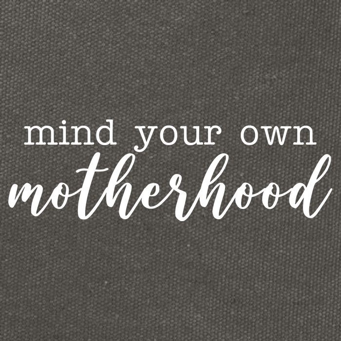 Mind Your Own Motherhood Cotton Canvas Backpack