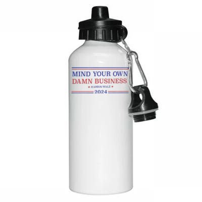 Mind Your Own Damn Business Kamala Harris Tim Walz 2024 Aluminum Water Bottle