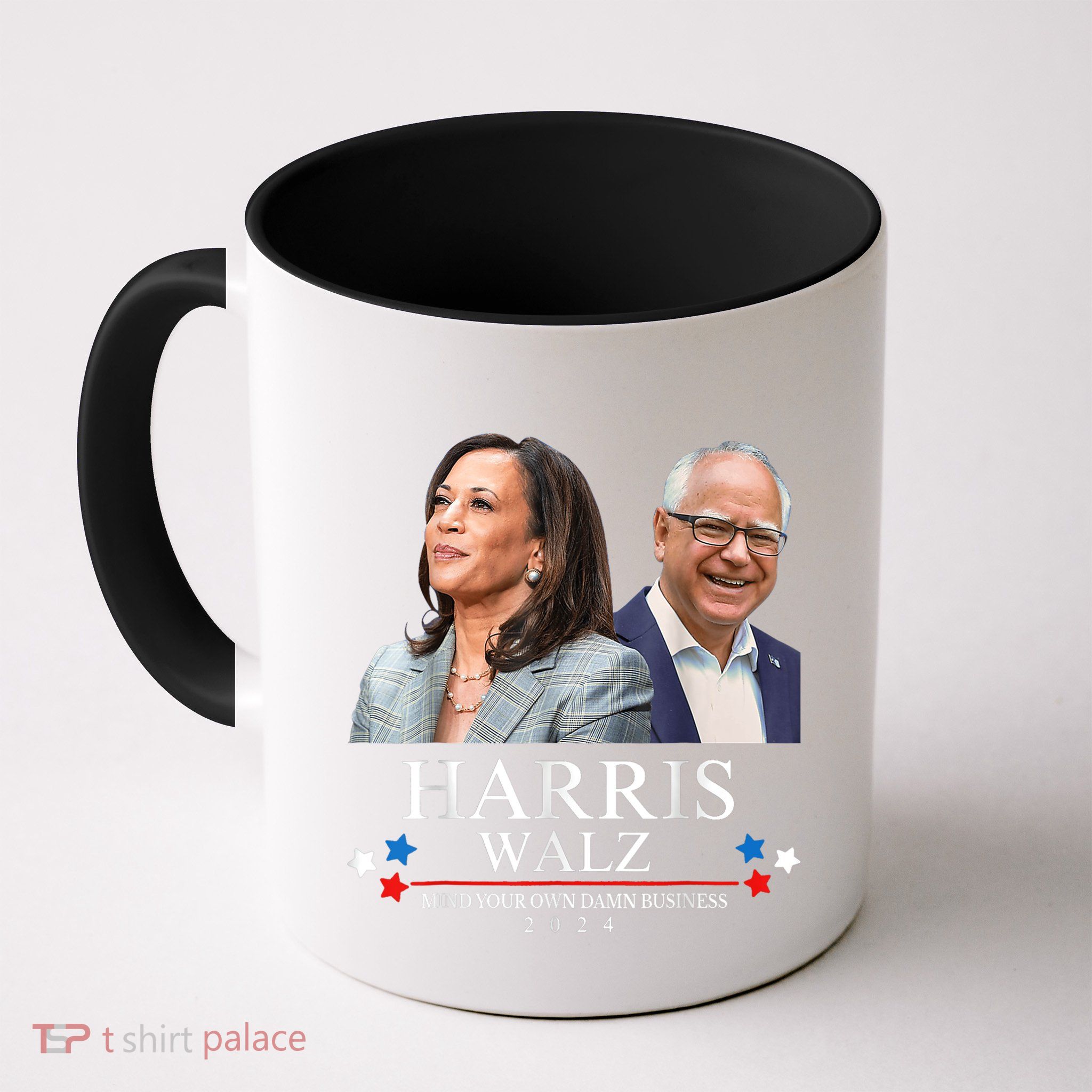 Mind Your Own Damn Business Funny Kamala Harris Tim Waltz Mug