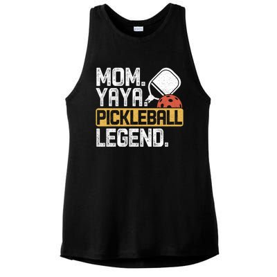 Mom Yaya Pickleball Legend Vintage Meaningful Gift Ladies PosiCharge Tri-Blend Wicking Tank