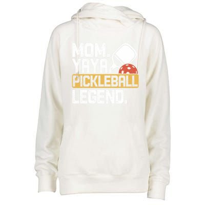 Mom Yaya Pickleball Legend Vintage Meaningful Gift Womens Funnel Neck Pullover Hood