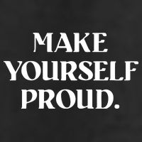 Make Yourself Proud Positive Quote Adult Drive Performance Visor