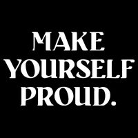 Make Yourself Proud Positive Quote Drawstring Bag