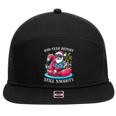 Mid Year Report Still Naughty Christmas In July Beach Summer 7 Panel Mesh Trucker Snapback Hat