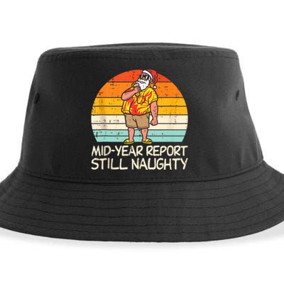 Mid Year Report Still Naughty Santa Summer Christmas In July Sustainable Bucket Hat