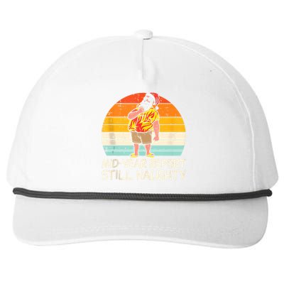 Mid Year Report Still Naughty Santa Summer Christmas In July Snapback Five-Panel Rope Hat