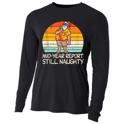 Mid Year Report Still Naughty Santa Summer Christmas In July Cooling Performance Long Sleeve Crew