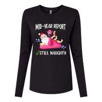 Mid Year Report Santa Christmas in July Womens Cotton Relaxed Long Sleeve T-Shirt