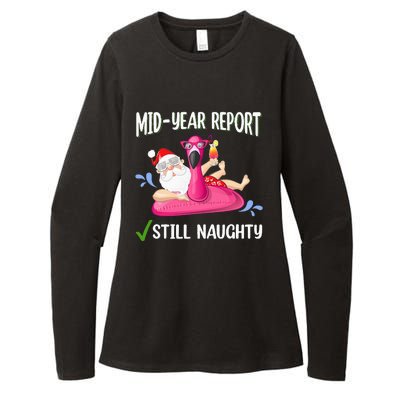 Mid Year Report Santa Christmas in July Womens CVC Long Sleeve Shirt