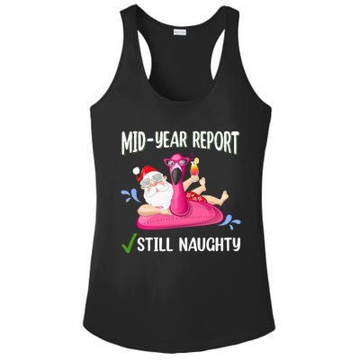 Mid Year Report Santa Christmas in July Ladies PosiCharge Competitor Racerback Tank