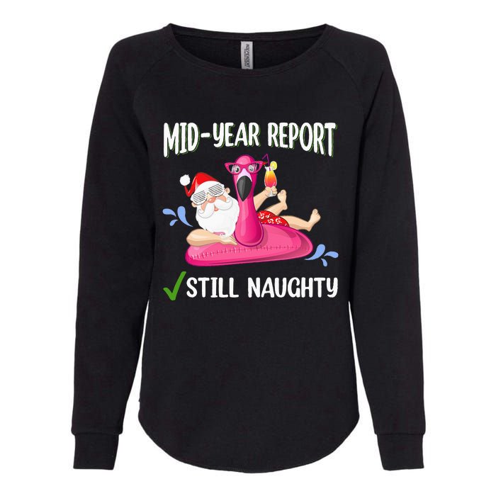 Mid Year Report Santa Christmas in July Womens California Wash Sweatshirt