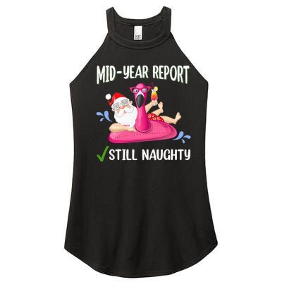 Mid Year Report Santa Christmas in July Women's Perfect Tri Rocker Tank